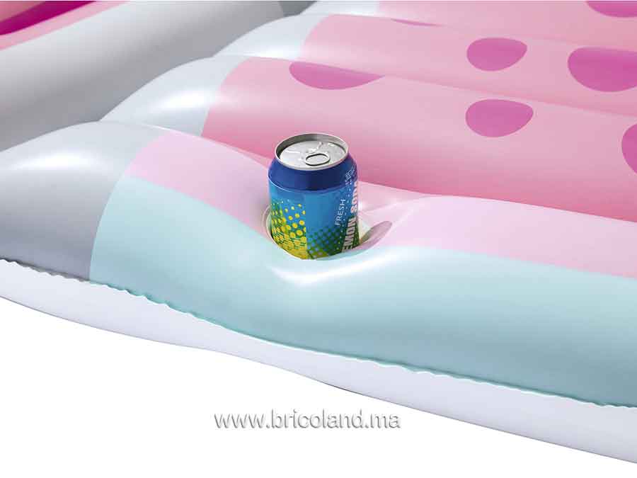 Matelas boisson tropical 190 x 99 avec porte goblet - Bestway-7608