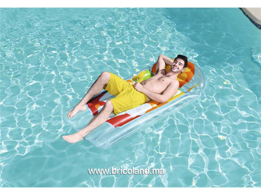 Matelas boisson tropical 190 x 99 avec porte goblet - Bestway-7605