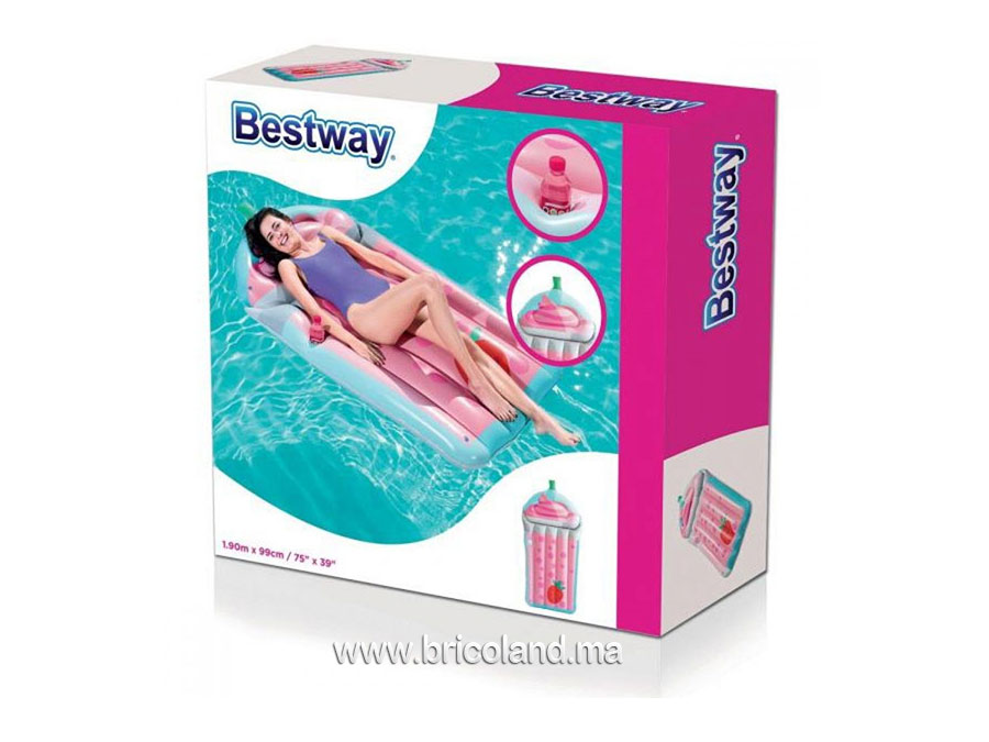 Matelas boisson tropical 190 x 99 avec porte goblet - Bestway-7609