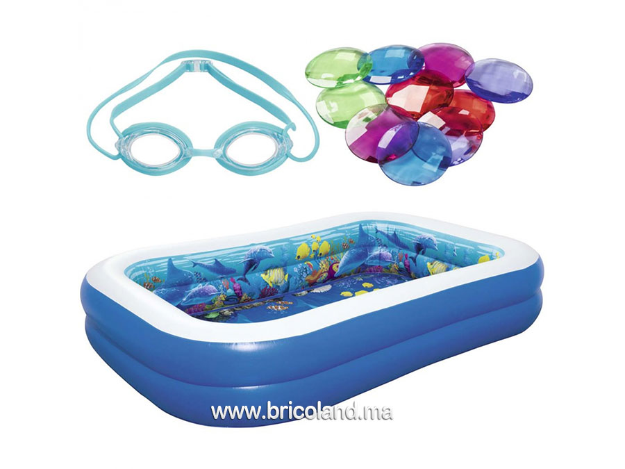 Piscine hors sol Aventure Undersea™ 3D + 2 lunettes - Bestway-0