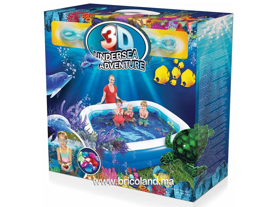 Piscine hors sol Aventure Undersea™ 3D + 2 lunettes - Bestway-7582