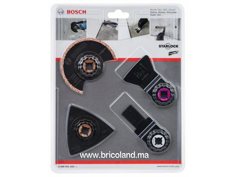 Set de 4 pièces de carrelage pour outils multi-fonctions - Bosch-7803