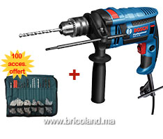 Perceuse à percussion GSB 16 RE Professional + 100 accessoires - Bosch-thumbnail