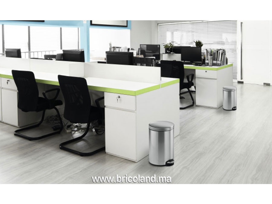 Poubelle à pédale en acier inoxydable 12L-7893