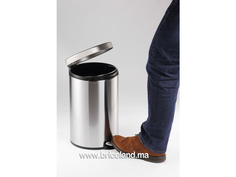 Poubelle à pédale en acier inoxydable 12L-7892