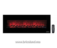 Cheminée électrique murale 1500W 128x55x14cm-thumbnail