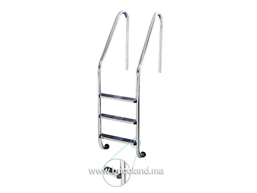 Echelle inox standard 3 marches pour piscine-0