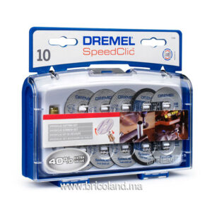Jeu de 10 disques à tronçonner + adaptateur EZ SpeedClic SC690 - Dremel-0