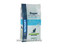 Croquettes pour chat Super Premium Stérilisé 34/9 - 8 Kg - Nutrivet-thumbnail