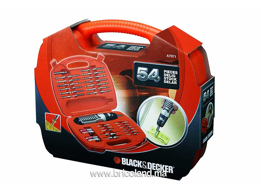 Coffret tournevis électrique + 54pcs - A7071-XJ - BLACK & DECKER-8357