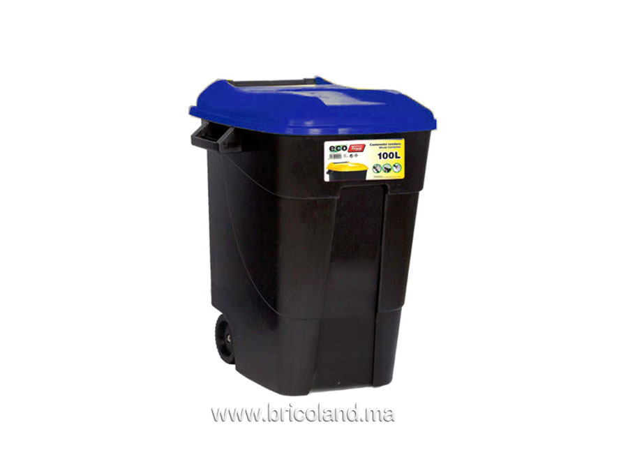 Poubelle à roues 100L noir - TAYG-0