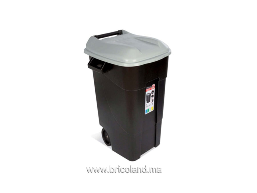 Poubelle à roues 120L noir - TAYG-0
