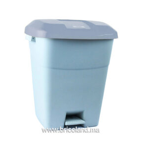 Poubelle en pvc 50L avec pédale gris - TAYG-0
