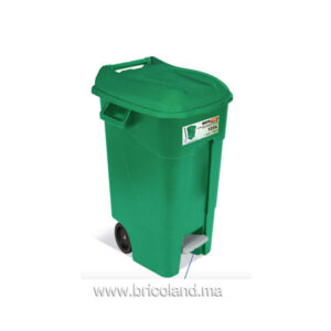 Poubelle de jardin contre UV avec pédale 120L - TAYG-0