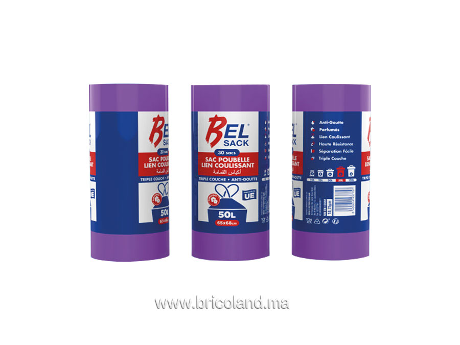 Sac poubelle 50 litres 30 bags - Belsack-0