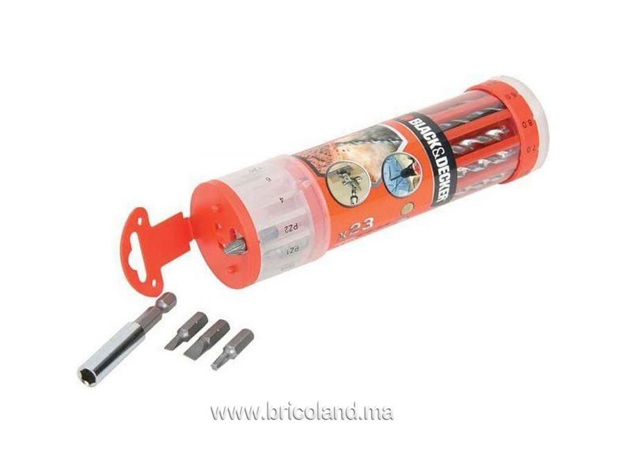 Boite de forets et embouts 23 pièces - BLACK & DECKER-8820
