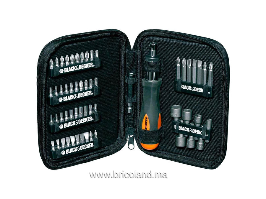 Coffret de vissage 56 pièces A7104 - BLACK & DECKER-0