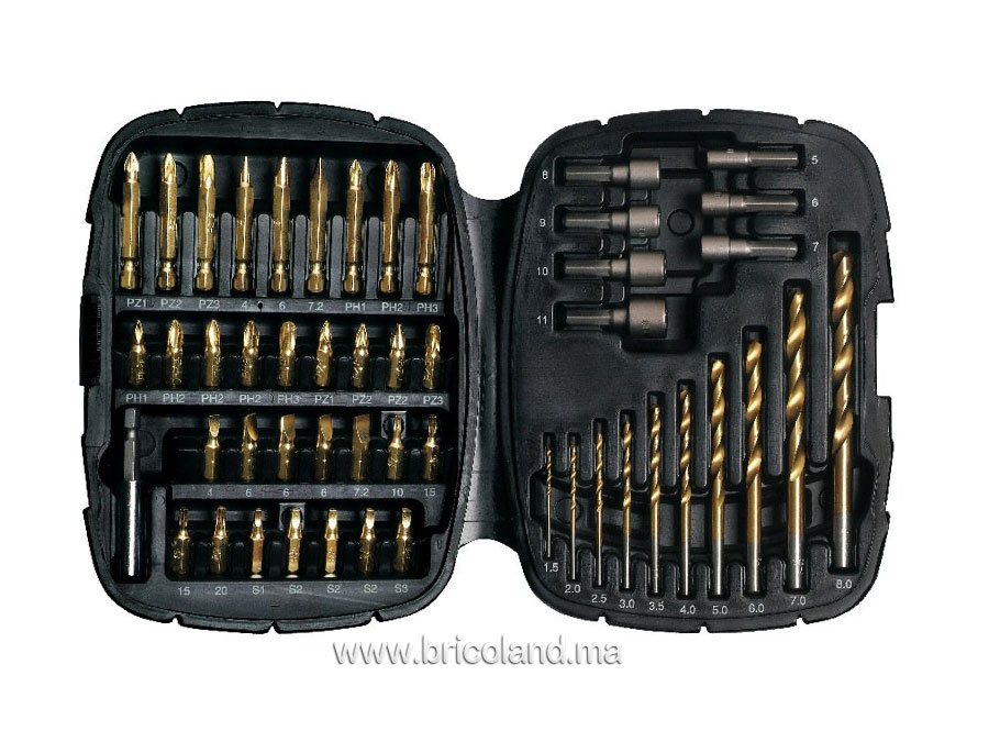 Coffret de forets et embouts 50 pièces A7093 - BLACK & DECKER-0