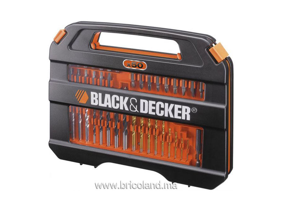 Coffret de forets et embouts 50 pièces A7168 - BLACK & DECKER-8843