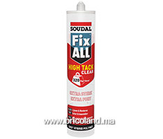 Colle-mastic transparent Fix All High Tack Clear 290ml - Soudal-thumbnail