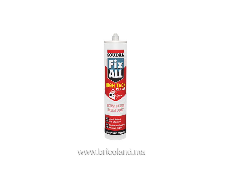 Colle-mastic transparent Fix All High Tack Clear 290ml - Soudal-0