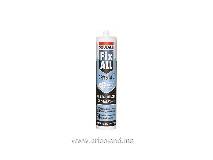 Colle-mastic transparent Fix All Crystal 290ml - Soudal-0