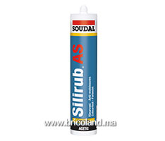 Mastic silicone acétique Silirub AS 280ml - Soudal-thumbnail