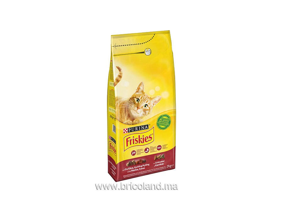 Croquettes pour chat adulte Friskies au bœuf, poulet et légumes 1.7 kg - Purina-0