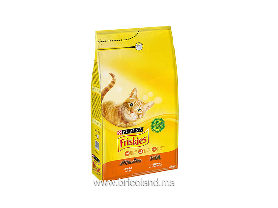 Croquettes pour chat adulte Friskies au poulet et légumes 1.7 kg - Purina-0