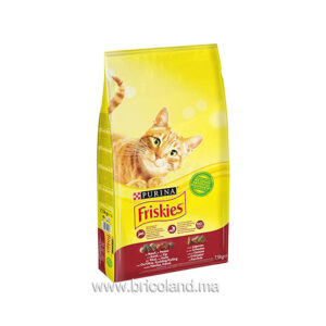 Croquettes pour chat adulte Friskies au bœuf, poulet et légumes 7.5 kg - Purina-0