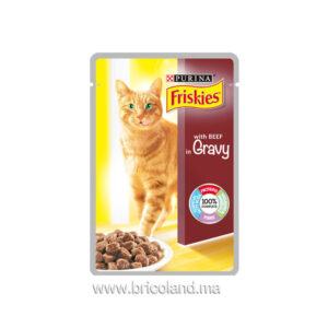 Friskies pour chats adulte bœuf en sauce 100g - Purina-0