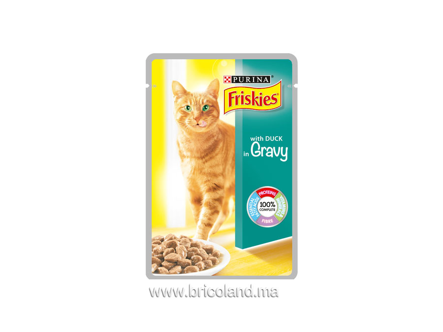 Friskies pour chats adulte canard en sauce 100g - Purina-0