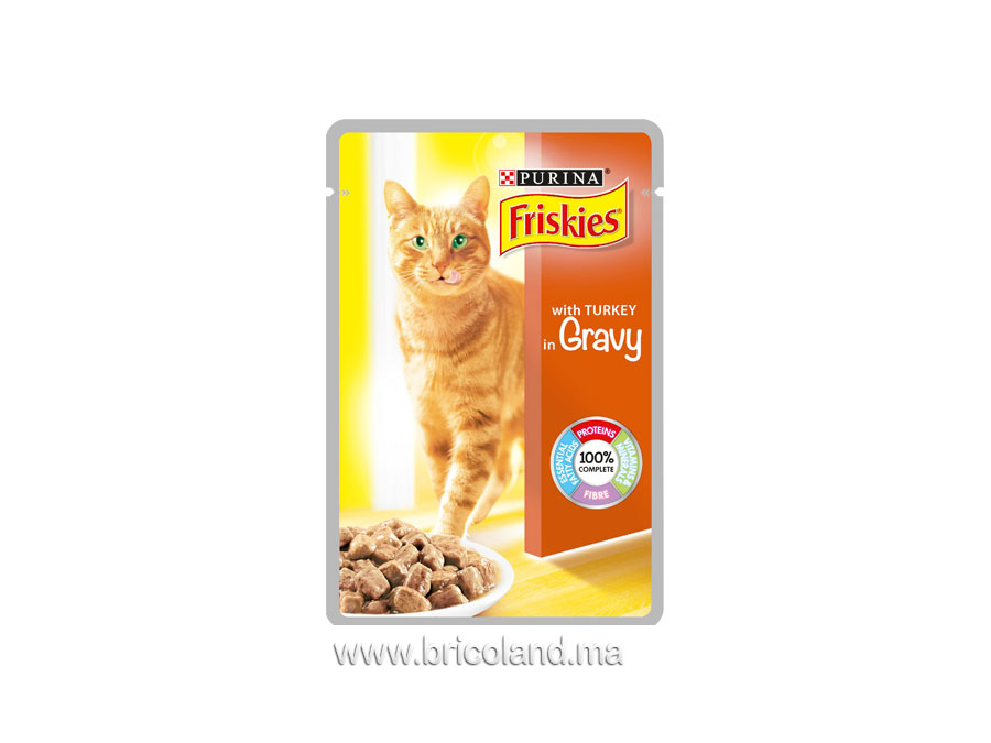 Friskies pour chats adulte dinde en sauce 100g - Purina-0