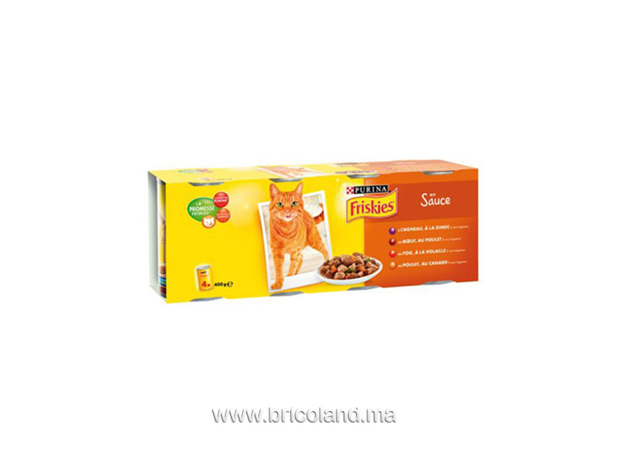 Boites aux viandes et légumes en sauce Friskies 4 x 400g - Purina-0