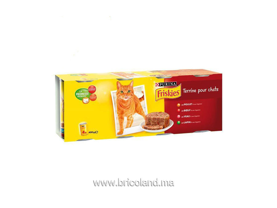 Boites aux viandes et légumes en terrine Friskies 4 x 400g - Purina-0