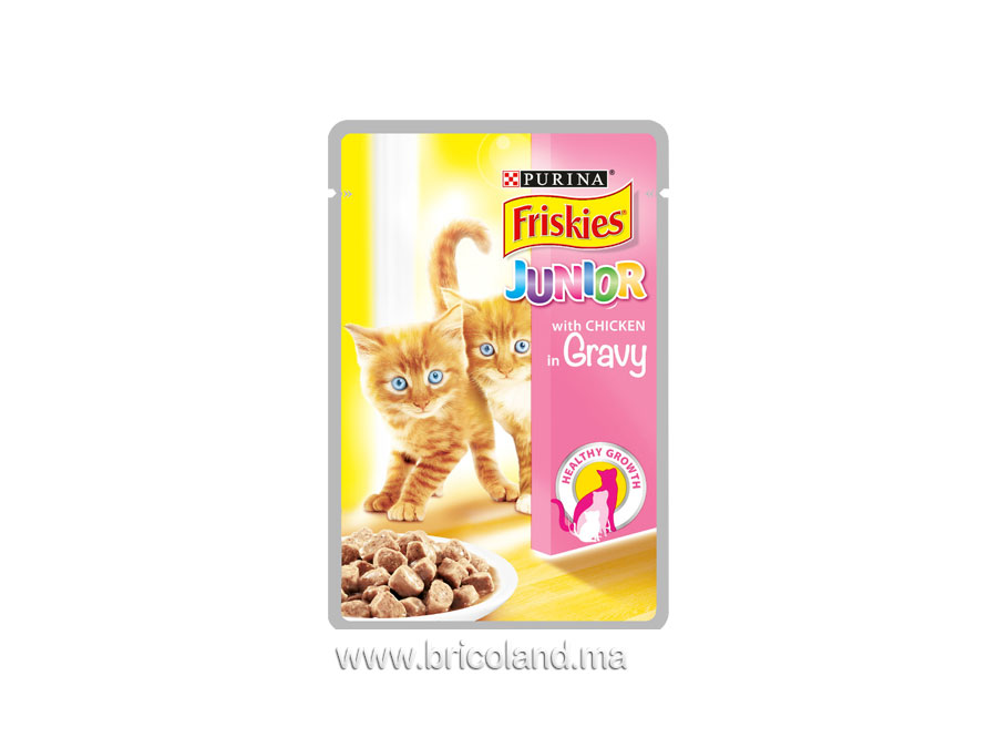 Friskies pour chats junior poulet en sauce 100g - Purina-0