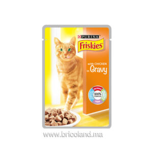 Friskies pour chats adulte poulet en sauce 100g - Purina-0