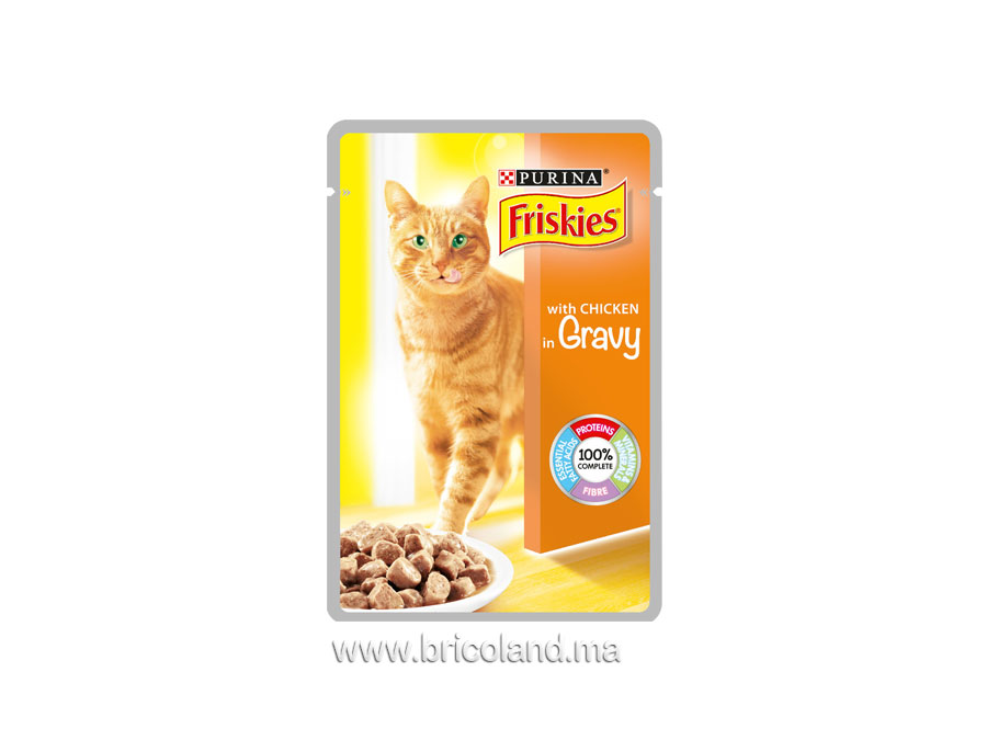 Friskies pour chats adulte poulet en sauce 100g - Purina-0