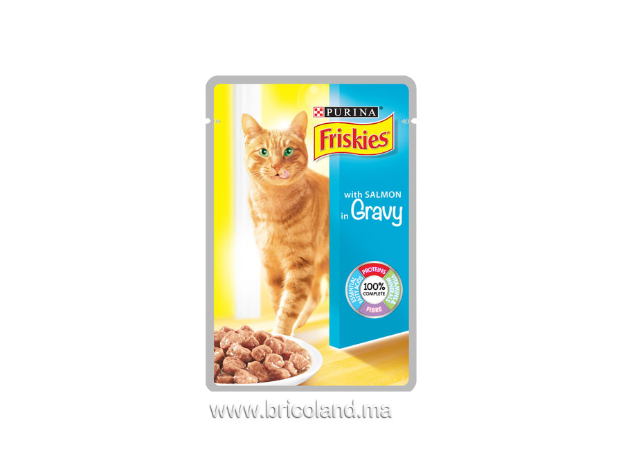 Friskies pour chats adulte saumon en sauce 100g - Purina-0