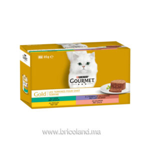 Gourmet gold terrines pour chat 4 x 85g - Purina-0