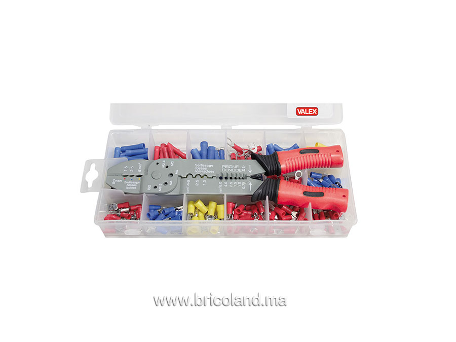 Coffret pince à sertir + 200 accessoires - Valex-0