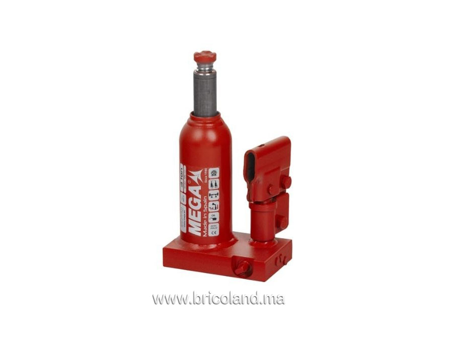 Cric-bouteille hydraulique 3 tonnes - Mega-0