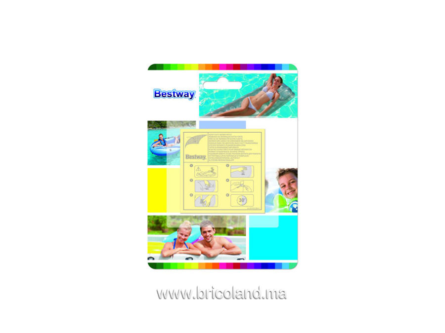 Kit de réparation pour piscine 6.5 cm² 10 pcs 62068 - Bestway-0