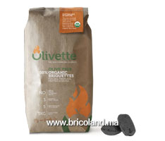 Briquette de charbon vert d'olive 3 kg - Olivette -thumbnail