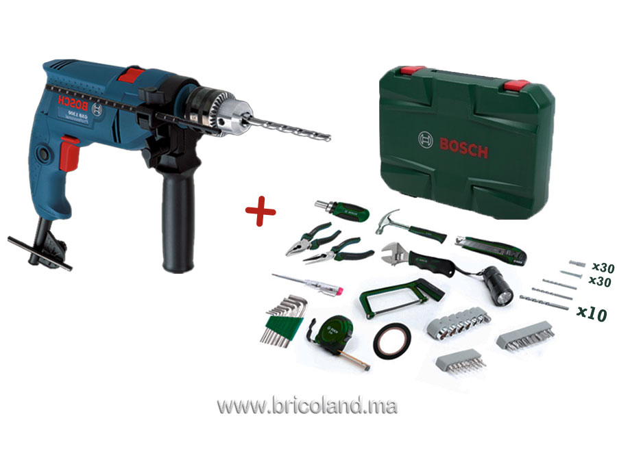 Pack perceuse GSB 1300 + 117 pièces - Bosch-0