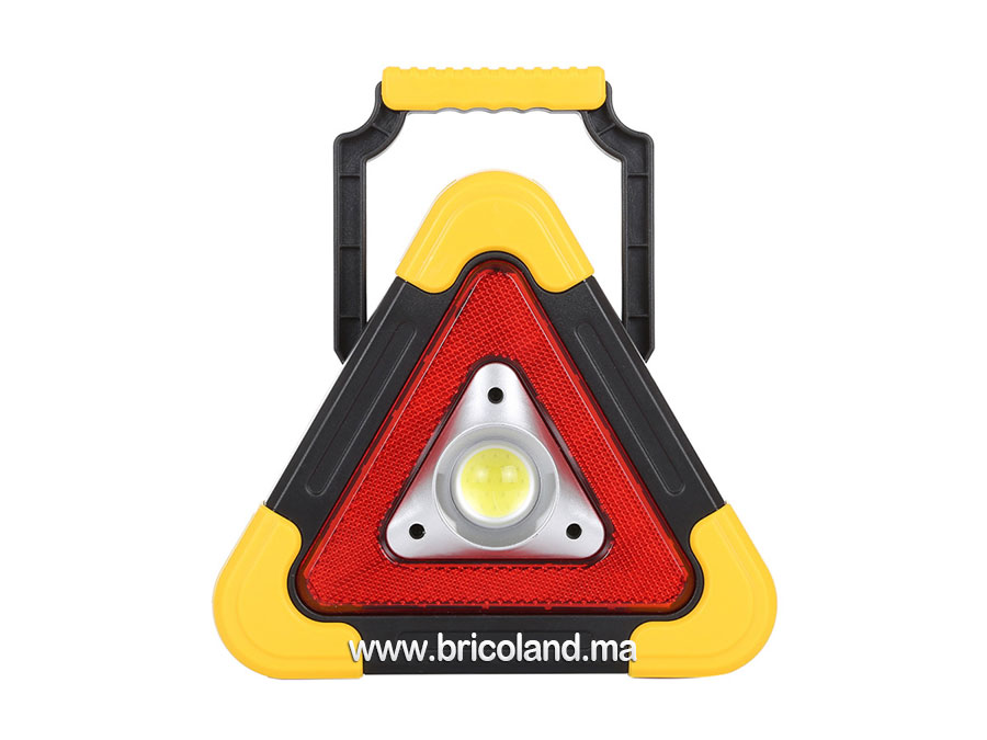 Triangle de signalisation LED multi-fonctions rechargeable -0