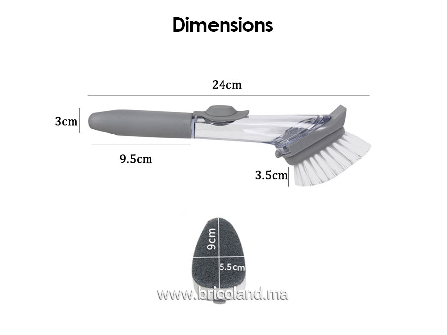 Brosse de nettoyage de cuisine interchangeable-10567