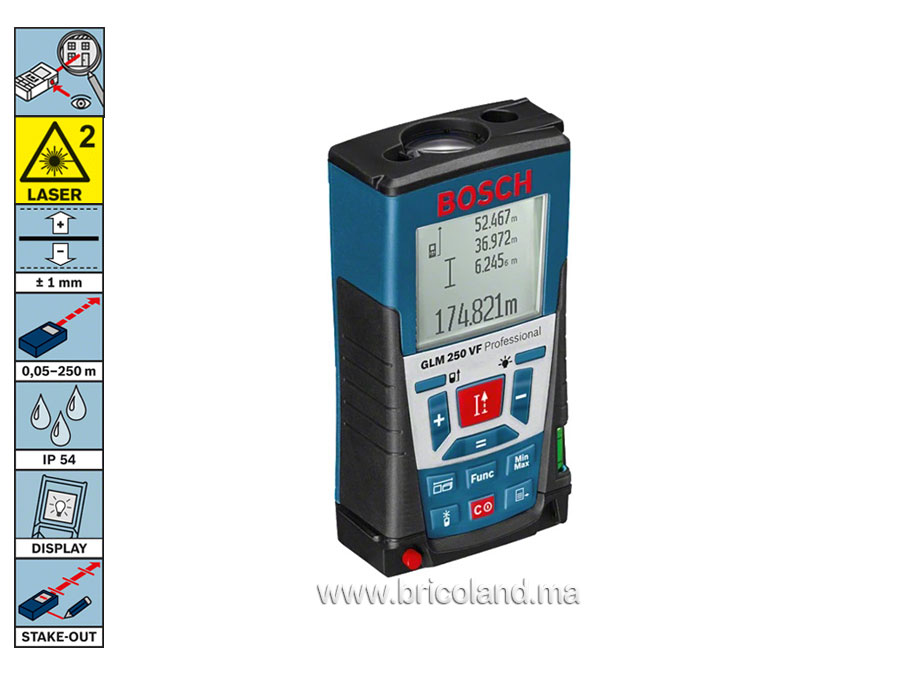Télémètre laser GLM 250 VF Professional - Bosch-0