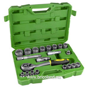 Coffret à douille 1/2" 21 pièces SPLINE - JBM-0