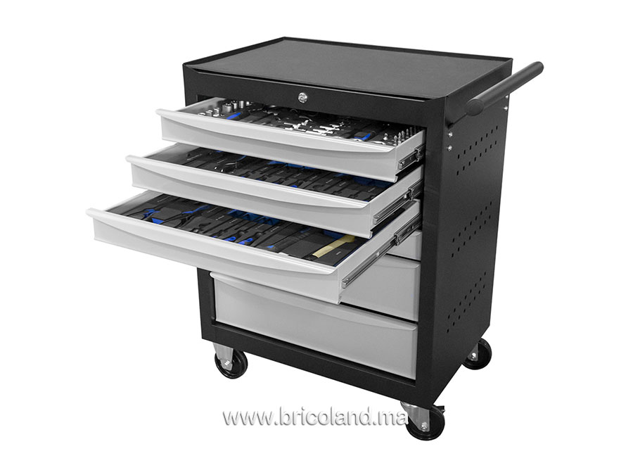 Servante d'atelier 6 tiroirs avec 169 outils - JBM-10951